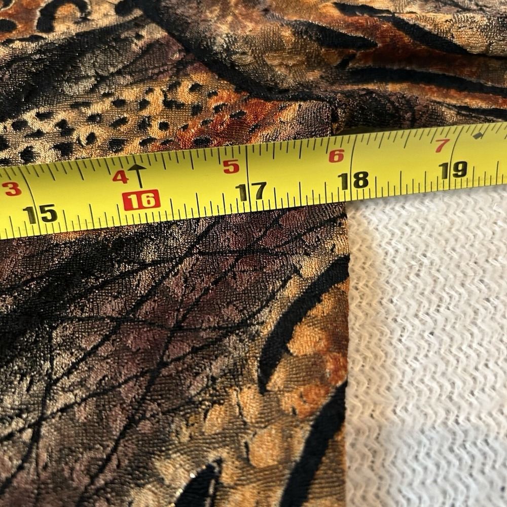 Vtg USA Made Animal Print Leopard Top Sz M Sheer Stretch Brittany Black - Picture 12 of 12